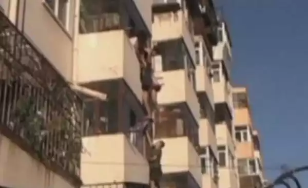 Madness : This Woman Jumps Off A Building After Her Boyfriend Broke Up With Her (Photo)